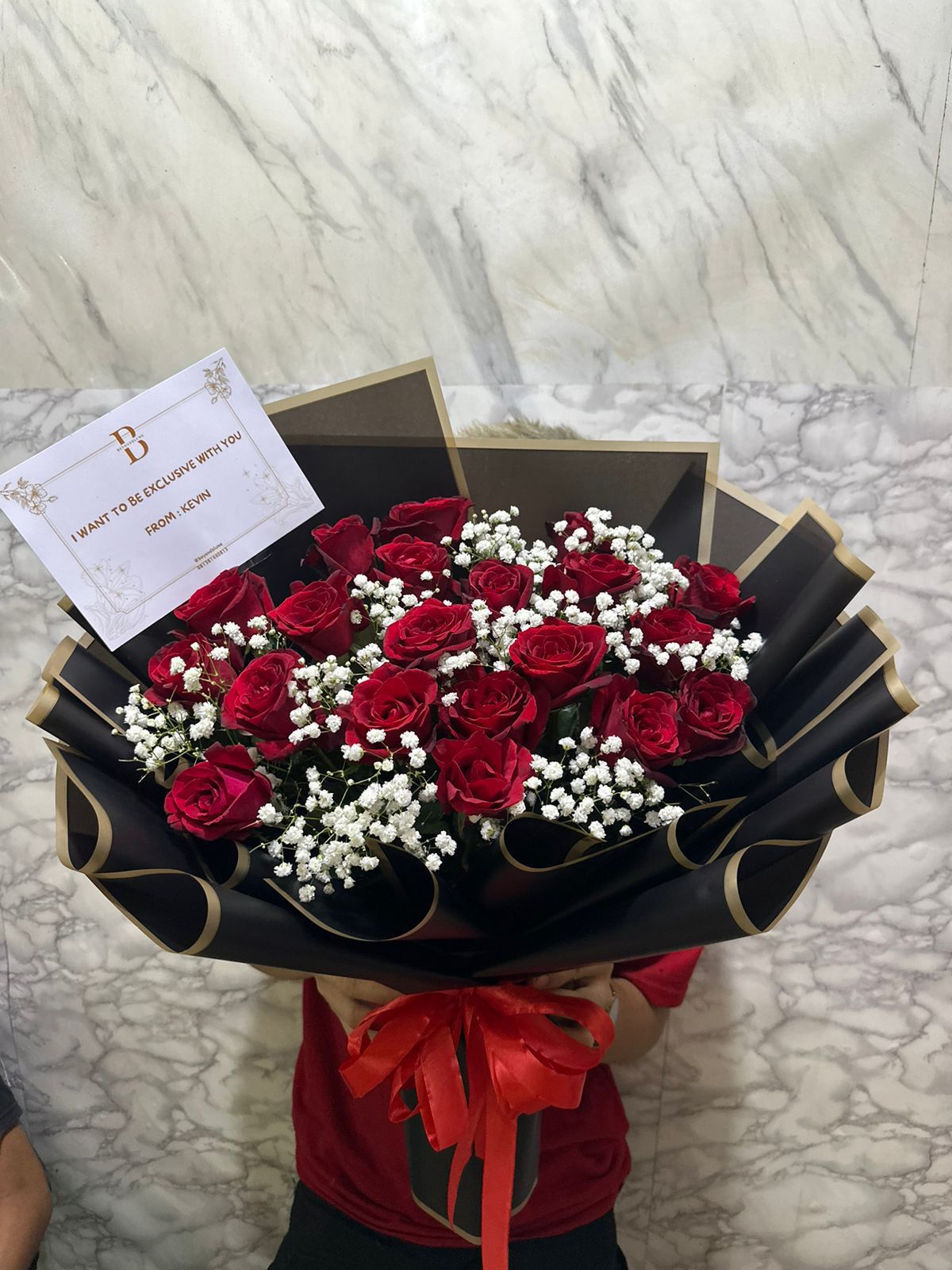 Bouquet Rose Red Ely - Buket Rose merah